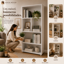 Ver imagem 2 de Estante para Livros 4 Nichos Multiuso Home Office Branco