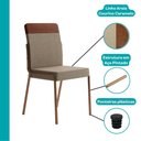 Ver imagem 7 de Conjunto Sala de Jantar 4 Cadeiras Malu Carraro Nogal Rosê