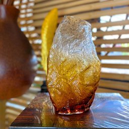 Vaso Decorativo em Vidro Âmbar 26cm 18288 Mart - 3