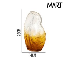 Vaso Decorativo em Vidro Âmbar 26cm 18288 Mart - 2