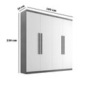 Ver imagem 6 de Guarda Roupa Casal Fenix 4 Portas 3 Gavetas Rufato