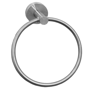 Porta Toalha Toalheiro Argola Inox Escovado Suporte Toalha de Rosto Mãos De Parede Redondo Acessório