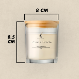 Vela Aromatica Artesanal Perfumada - Romã e Peônia - 3
