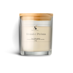 Vela Aromatica Artesanal Perfumada - Romã e Peônia - 1