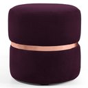 Ver imagem 1 de Puff Decorativo Com Cinto Rosê Round B-292 Veludo Uva
