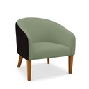Ver imagem 5 de Poltrona Sala Decorativa Kit 2 Stella Pé Madeira Trapézio Castanho Sintético Pu D03 - D’Rossi
