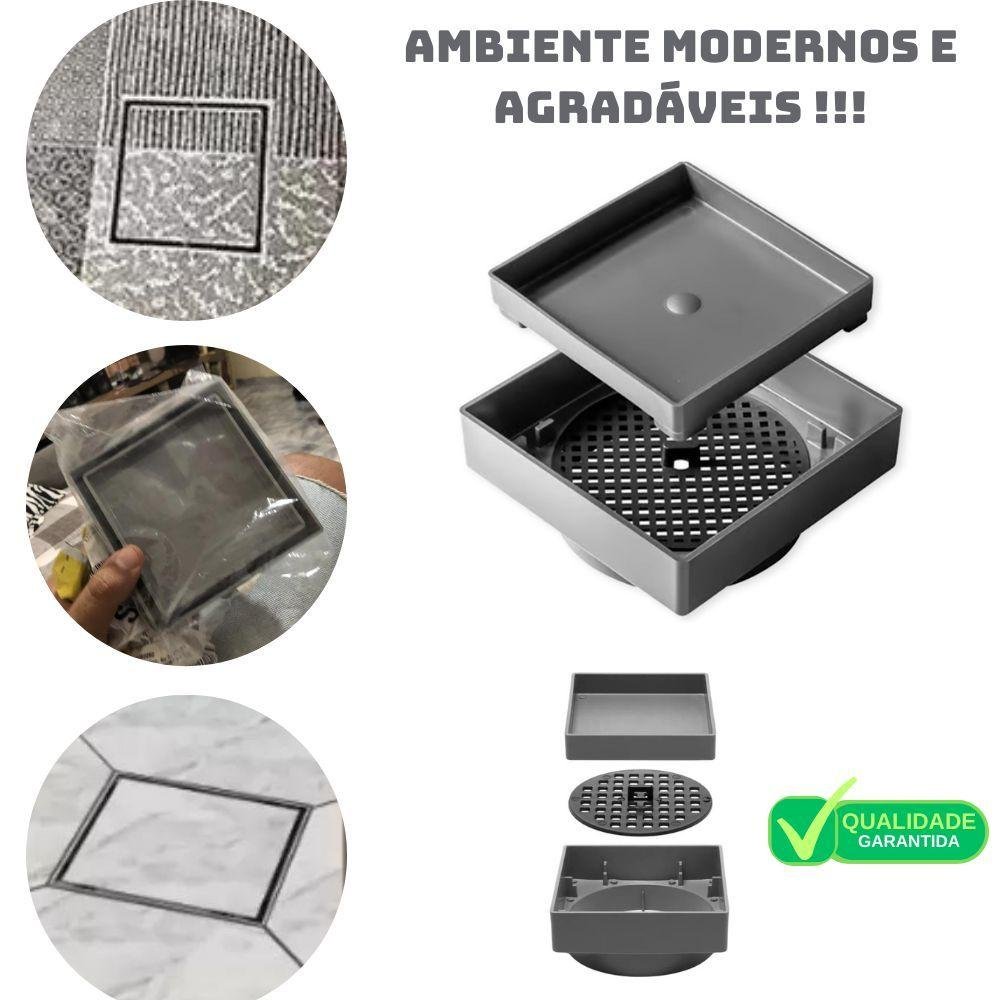Ralo Oculto Seca Piso 15x15 - Inteligente, Tela Retenção - 5