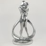 Escultura Decorativa Prateada - Estátua Casal Apaixonado Studio Casa Center - 2