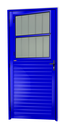Ver imagem 1 de Porta de Sala Alumínio 86 Dir. V.Boreal Azul Brimak