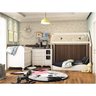 Quarto Irmãos Cama Montessoriana, Berço Americano, Cômoda e Prateleira  - 1