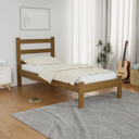 Ver imagem 1 de Cama Solteiro Luiza Rústica 100% Madeira Maciça Marrom/Envelhecido