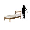 Ver imagem 3 de Cama Solteiro Luiza Rústica 100% Madeira Maciça Marrom/Envelhecido