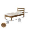 Cama Solteiro Luiza Rústica 100% Madeira Maciça - 4