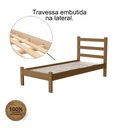 Ver imagem 5 de Cama Solteiro Luiza Rústica 100% Madeira Maciça Marrom/Envelhecido