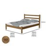 Cama Casal Luiza Rústica 100% Madeira Maciça - 8