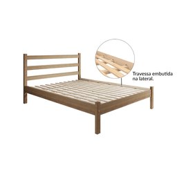 Cama Casal Luiza Rústica 100% Madeira Maciça - 5