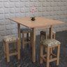 Conjunto De Mesa Dobrável Com 4 Bancos Romana  - 6