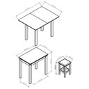 Ver imagem 3 de Conjunto De Mesa Dobrável Com 4 Bancos Romana 