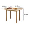 Conjunto De Mesa Dobrável Com 4 Bancos Romana  - 3