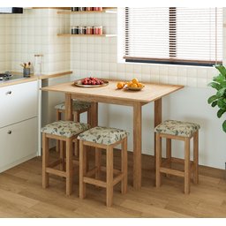 Conjunto De Mesa Dobrável Com 4 Bancos Romana  - 1