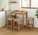 Ver imagem 6 de Conjunto de Mesa Dobrável com 4 Bancos Romana Marrom/Inovata/Linho A47 Royale