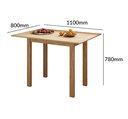 Ver imagem 3 de Conjunto de Mesa Dobrável com 4 Bancos Romana Marrom/Inovata/Linho A47 Royale