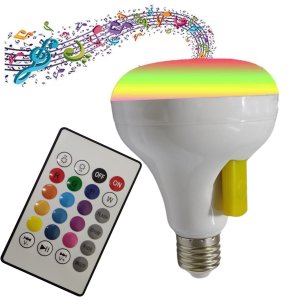 Lampada Led Musical RGB Bluetooth USB Controle Festa Evento Comemoraçao Casa Varanda Garagem Musica 