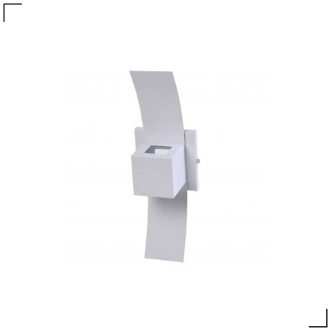 Arandela Box com Aba 2 Focos - Interna ou Externa:branco