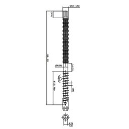 Parafuso Rosca Dupla para Painel Solar M10 X 20cm- Kit 10 Un - 2