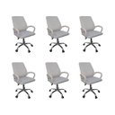 Ver imagem 1 de Kit 6 Cadeiras de Escritório Ergonômica Mesh Esteirinha Branco