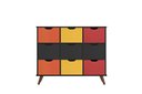 Ver imagem 4 de Nicho Organizador Retro Preto com 9 Gavetas Preto/Colorida 108 x 92,5cm - FdECOR
