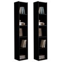 Ver imagem 1 de Kit 2 Estantes Livreiro Organizador Multiuso Janaína 5 Nichos Preto - Desk Design