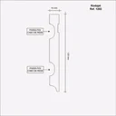 Ver imagem 2 de Rodapé de Mdf 12cm X 15mm X 2,40m com Friso Moldufama 1202