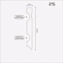 Ver imagem 2 de Rodapé MDF Frisado 12cm x 2,40m 1202 Moldufama