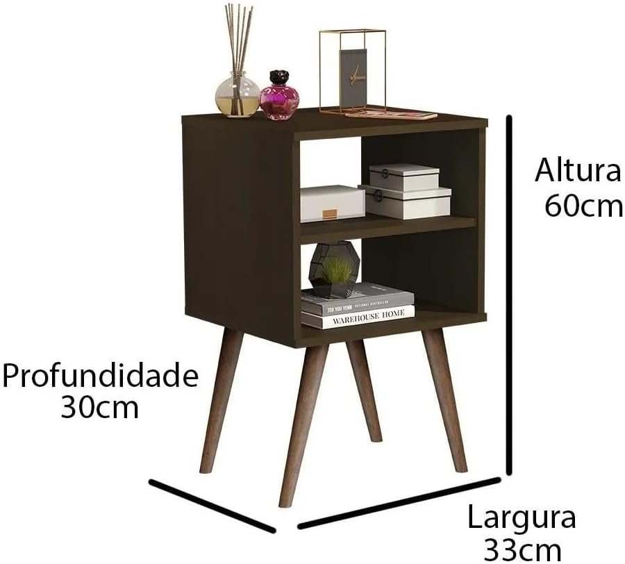 Mesa de Cabeceira Jb 1515 Império Móveiis:canela - 5