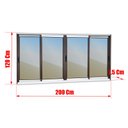 Ver imagem 2 de Janela Alumínio Elite 4 Folhas Moveis 120 x 200 V.Reflex Mix Corten Brimak