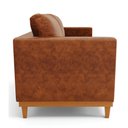 Ver imagem 4 de Sofá 03 Lugares Juliette Corano Base Madeira Castanho - D'Rossi