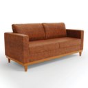 Ver imagem 2 de Sofá 03 Lugares Juliette Corano Base Madeira Castanho - D'Rossi