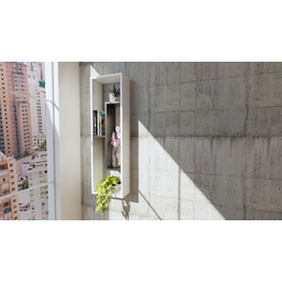 Nicho Mdf com Prateleira C Decorativo B3 Móveis:branco/preto - 3