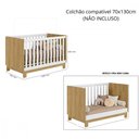 Ver imagem 5 de Berço Americano 2 em 1 Encanto Slim Mini Cama Freijo Branco Qmovi