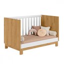 Ver imagem 2 de Berço Americano 2 em 1 Encanto Slim Mini Cama Freijo Branco Qmovi