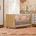 Ver imagem 3 de Berço Americano 2 em 1 Encanto Slim Mini Cama Freijo Branco Qmovi