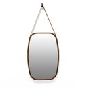 Ver imagem 1 de Espelho Decorativo Retangular com Moldura de Plastíco Caramelo Alça Caramelo 65x43,5 cm - D’Rossi