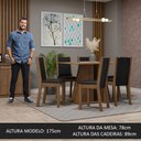 Ver imagem 6 de Conjunto Sala de Jantar Mesa Tampo de Madeira 6 Cadeiras Rustic/preto Wendy Madesa