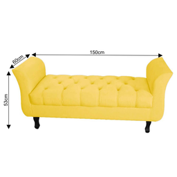 Recamier Grécia Calçadeira Decoração Moderno Quarto Sala Estar Jantar Suede - 2