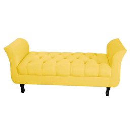 Recamier Grécia Calçadeira Decoração Moderno Quarto Sala Estar Jantar Suede - 1