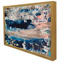Ver imagem 5 de Quadro Decorativo Pincelada Azul em Moldura Caixa Tacolado Moldura Trad 1cm Preta sem Vidro 30 X 40