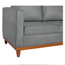 Ver imagem 5 de Sofá 3 Lugares Europa 180 cm Estilo Conforto e Elegância Corano Cinza - ADJ Decor