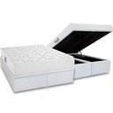 Ver imagem 1 de Cama Box Baú King: Colchão Espuma D45 Herval Top + Base Crc Linhão White (193x203)