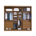Ver imagem 3 de Guarda-Roupa Casal 3 Portas Correr 6 Gavetas e Espelho Tiatã Yescasa